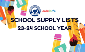  School Supply Lists 23-24 School Year